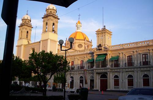 Colima government palace and cathedral