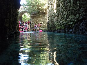 cenote river at Xcaret
