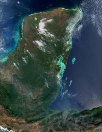 Yucatan Peninsula Satellite View