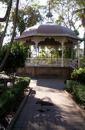 Colima zocalo with gazebo at center