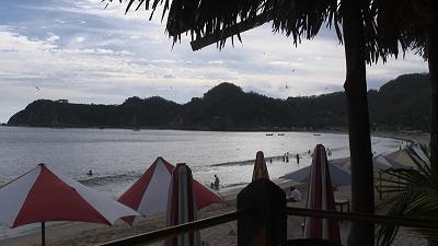 Melaque beach on Bahia de Navidad - looking west